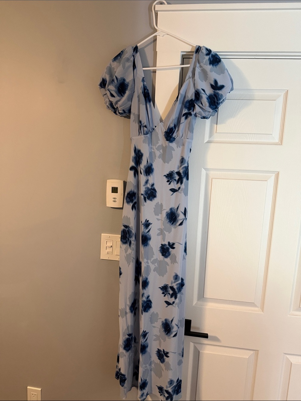 Blue floral dress